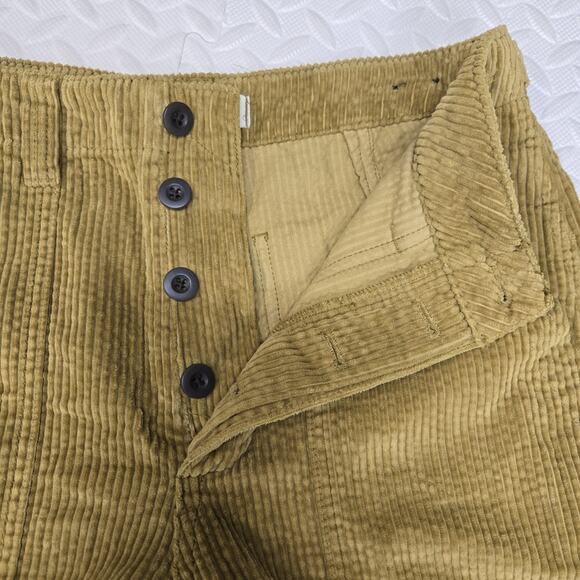 Madewell Wide Leg Corduroy Pants Womens 27 Gold Mustard Yellow Full Length Boho - Picture 8 of 11